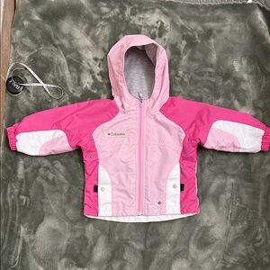 Columbia Kids' Pink and White Hooded Jacket